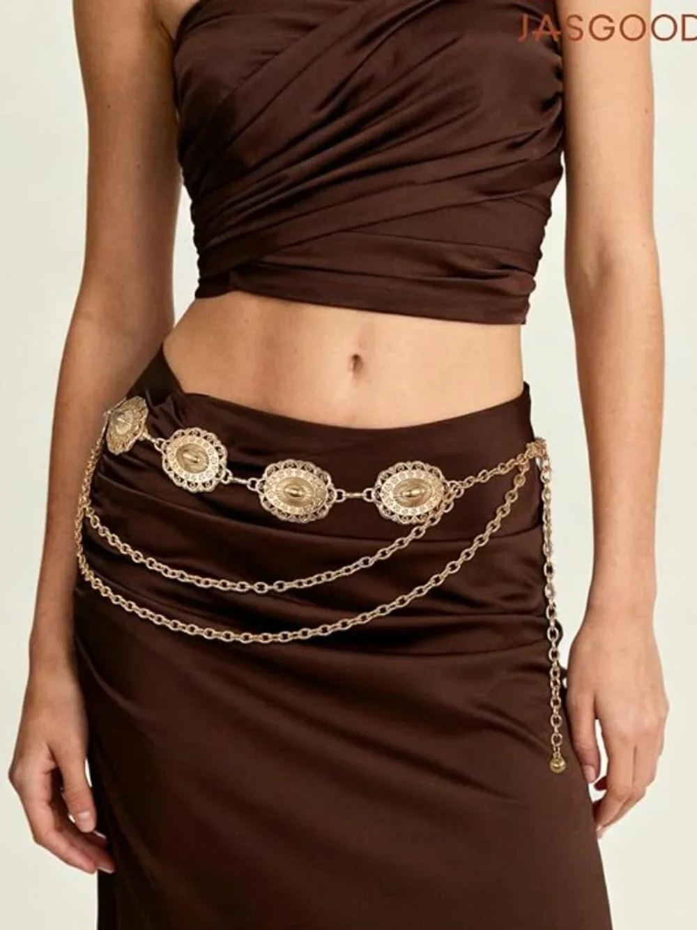 Metal Chain Belt for Women Cowgirl Western Belts Boho Concho Belts for Dresses